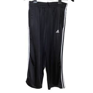 Adidas Black White Stripped Sweatpants Mens Large Sports Activewear Pants